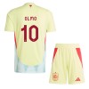 Spanien Dani Olmo 10 Børn Udebanesæt EM 2024 Kortærmet(+ Korte bukser)